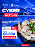 Camarón Ecuatoriano Vannamei 36/40 Crudo con Cáscara 1Kg