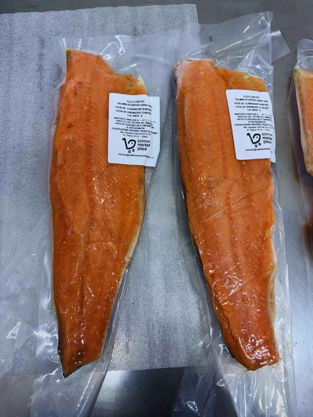 Filete Salmon Congelado con Piel Standard IVP 1-2lb 1.5kg