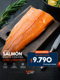 Filete Salmón Con Piel Select Premium 1-2 LB - 1 Unidad