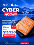 Porción Salmón Premium con piel 200-300 grs. 1kg