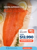 Filete Salmón Con Piel Superior 1-2 LB - 1 Unidad