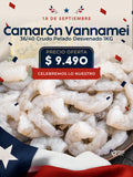 Camarón Vannamei 36/40 Crudo Pelado Desvenado 1KG