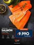 Trozos de Cola de Salmón Con Piel 1 Kg