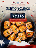 Cubos perfectos de Salmón sin piel 600g.