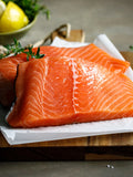 Porción Salmón Premium con piel 200-300 grs. 1kg