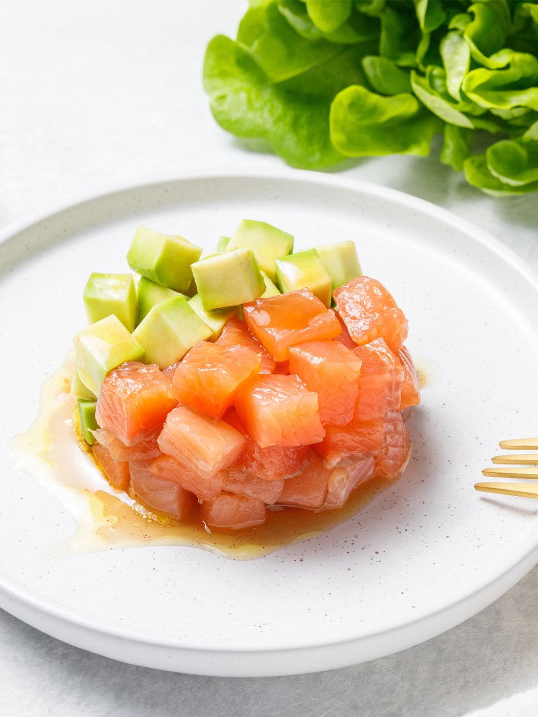 Cubos de Salmón sin piel congelado 630g. sellado al vacío