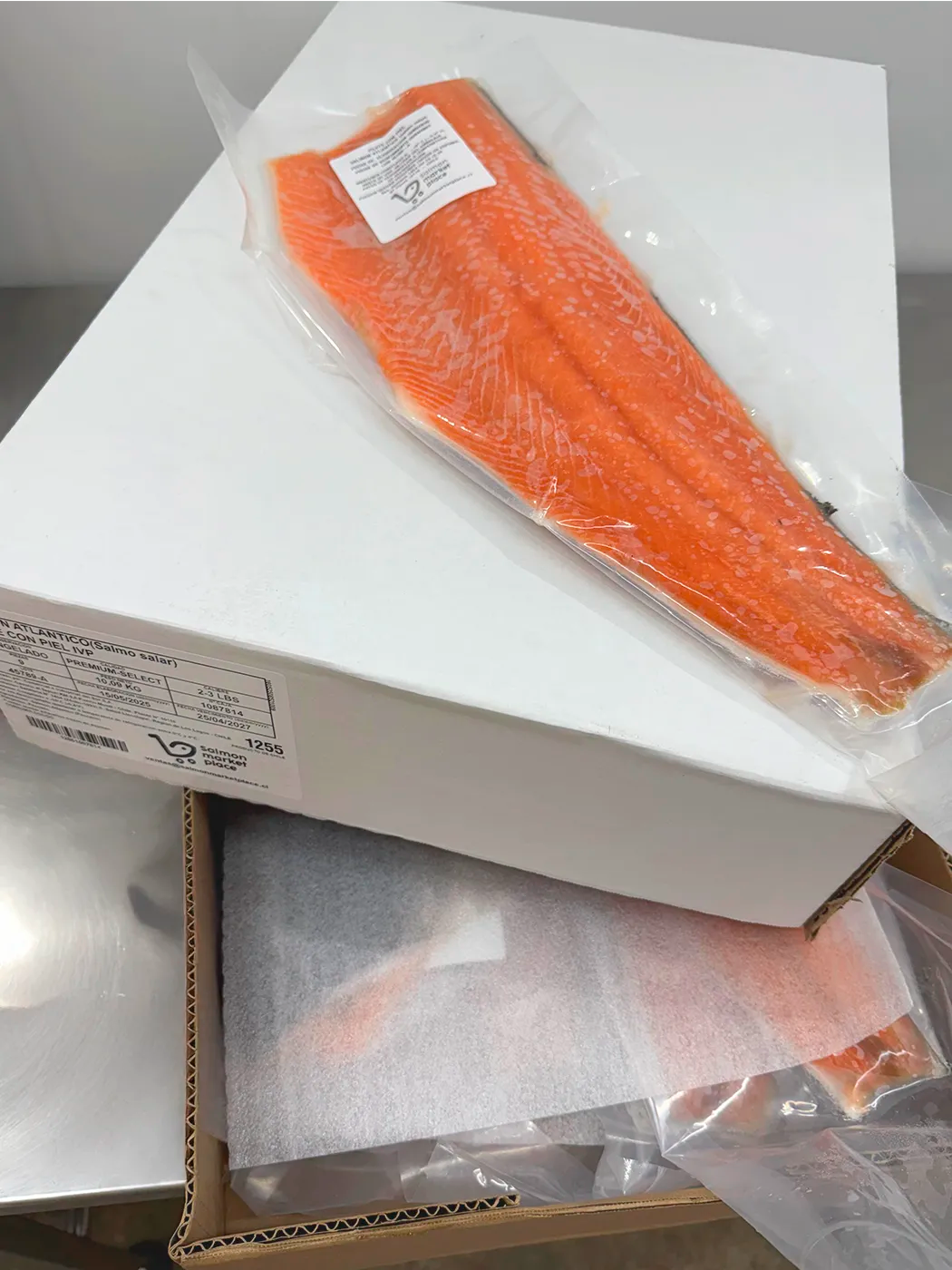 Caja Filete Salmón Con Piel Select Premium 2-5 LB - 10Kg