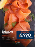 Slice Salmón Ahumado en Frio 200 grs.
