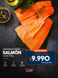 Trozos de Cola de Salmón Con Piel IVP 1 Kg